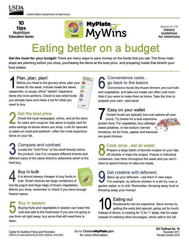 10 Tips for Healthy Eating on a Budget